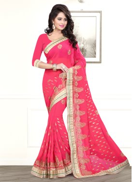 Faux Georgette Designer Contemporary Style Saree For Ceremonial