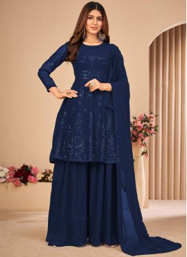 Faux Georgette Designer Palazzo Salwar Suit