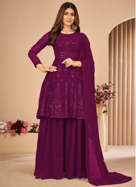 Faux Georgette Designer Palazzo Salwar Suit