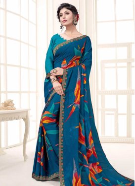 Faux Georgette Designer Traditional Saree For Casual