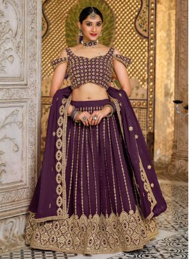 Faux Georgette Embroidered Work Trendy Designer Lehenga Choli
