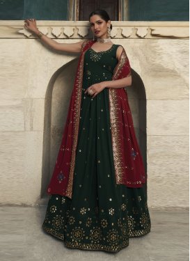 Faux Georgette Floor Length Trendy Gown For Ceremonial