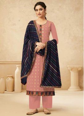 Faux Georgette Palazzo Style Pakistani Salwar Suit