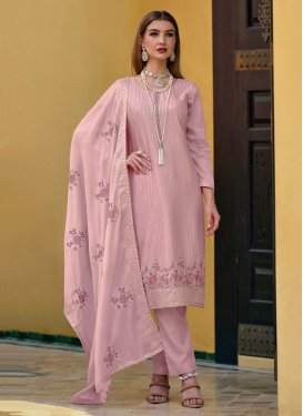 Faux Georgette Pant Style Classic Salwar Suit For Ceremonial