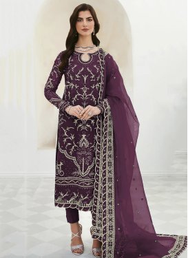 Faux Georgette Pant Style Pakistani Salwar Suit