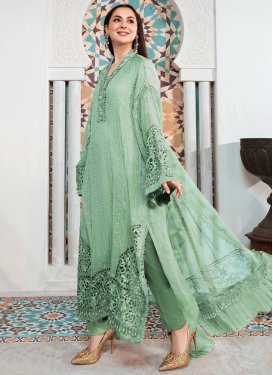 Faux Georgette Pant Style Pakistani Salwar Suit For Festival