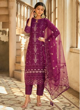 Faux Georgette Pant Style Salwar Suit