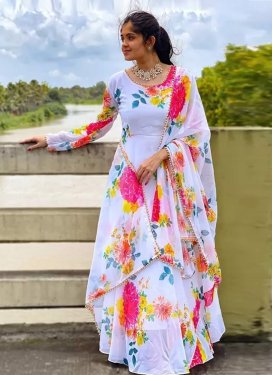 Faux Georgette Readymade Anarkali Salwar Suit For Ceremonial