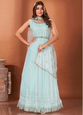 Faux Georgette Readymade Classic Gown