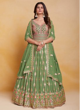 Faux Georgette Readymade Designer Gown