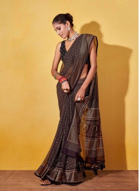 Faux Georgette Traditional Designer Saree For Casual