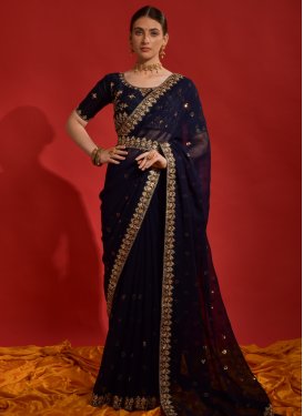 Faux Georgette Traditional Designer Saree For Ceremonial