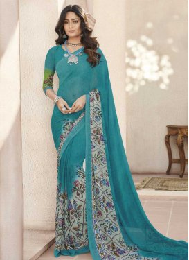 Faux Georgette Traditional Saree