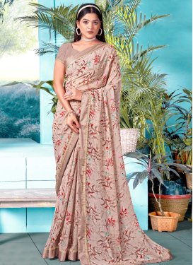 Faux Georgette Trendy Classic Saree For Ceremonial