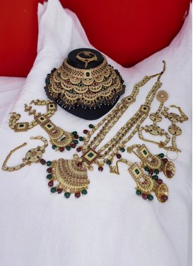 Flamboyant Alloy Beads Work Bridal Jewelry