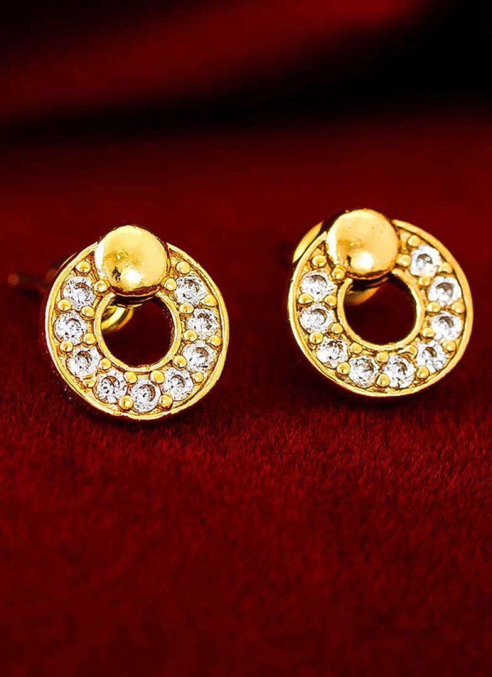 Flamboyant Alloy Gold Rodium Polish Earrings For Party