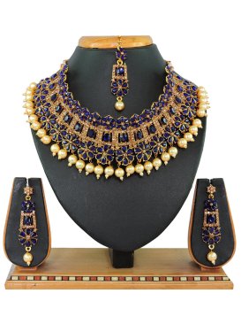 Flamboyant Alloy Gold Rodium Polish Necklace Set