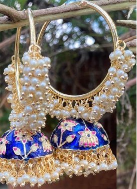Flamboyant Beads Work Earrings
