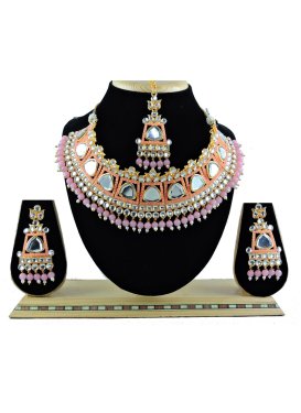 Flamboyant Beads Work Necklace Set