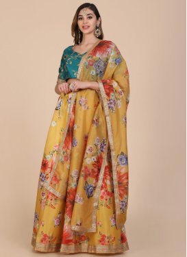 Floral Work Banglori Silk Designer Lehenga Choli