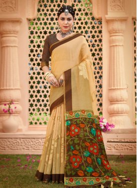 Foil Print Work Designer Traditional Saree