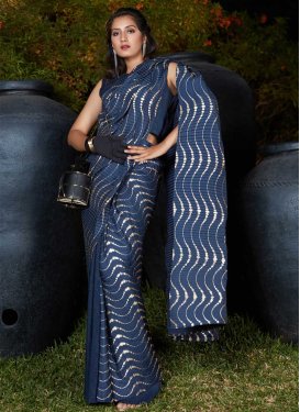 Foil Print Work Traditional Designer Saree