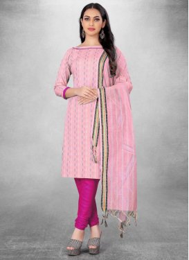 Fuchsia and Violet Trendy Churidar Salwar Suit