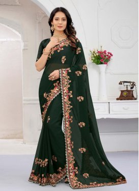 Georgette Contemporary Style Saree For Festival