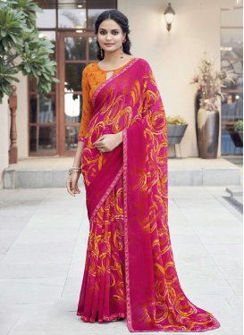 Georgette Designer Traditional Saree For Casual