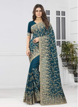 Georgette Diamond Work Trendy Designer Saree