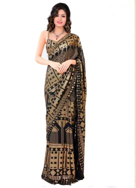 Georgette Embroidered Work Contemporary Style Saree