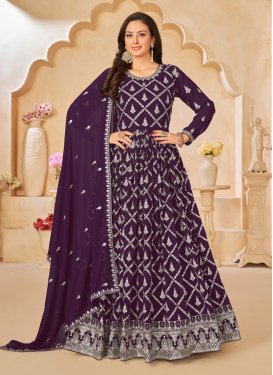 Georgette Embroidered Work Floor Length Anarkali Salwar Suit