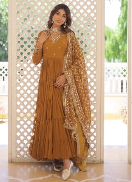 Georgette Embroidered Work Readymade Long Length Gown