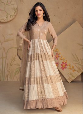 Georgette Embroidered Work Readymade Trendy Gown
