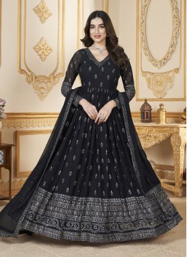 Georgette Foil Print Work Readymade Trendy Gown