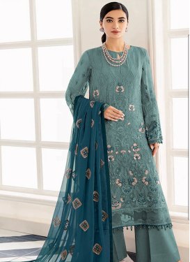 Georgette Palazzo Style Pakistani Salwar Suit For Festival