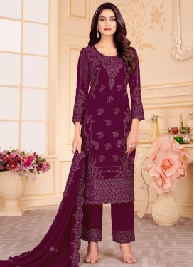 Georgette Pant Style Salwar Suit For Party