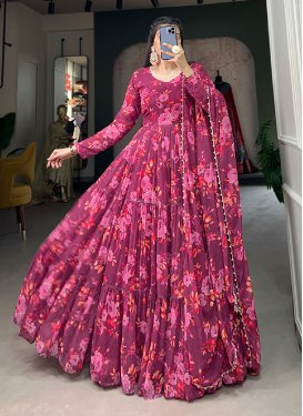 Georgette Readymade Classic Gown For Festival