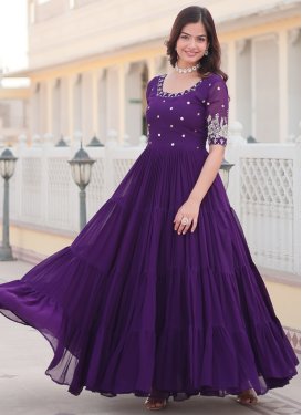 Georgette Readymade Designer Gown For Festival
