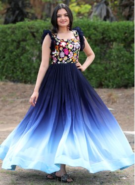 Navy blue designer gown best sale