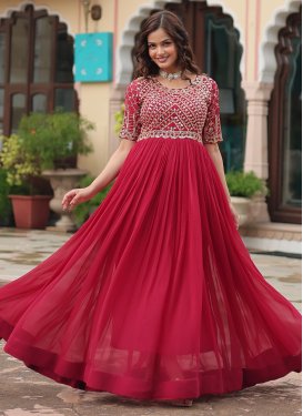 Rose pink Party Wear Gowns Buy Party Wear Gowns Online India