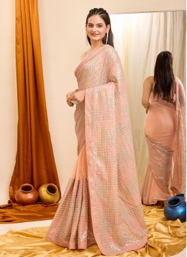 Georgette Traditional Designer Saree For Ceremonial