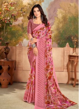 Georgette Trendy Classic Saree For Casual