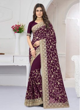 Georgette Trendy Designer Saree For Bridal