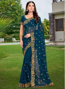 Georgette Trendy Saree For Ceremonial