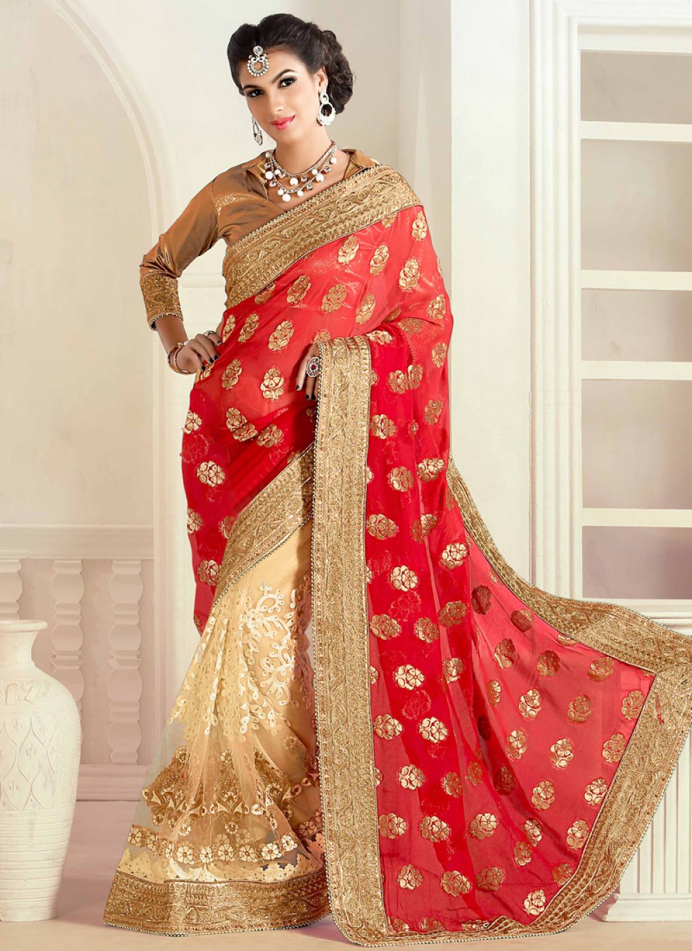 ARYA DESIGNS PRESENTS VOL-34 DESIGNER INDIAN WOMEN ORGANZA GEORGETTE SAREE  WEDDING FESTIVE PARTY COCKATIL WEAR GIRLISH SARI COLLECTION 3050