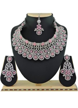 Glorious Diamond Work Alloy Necklace Set For Party