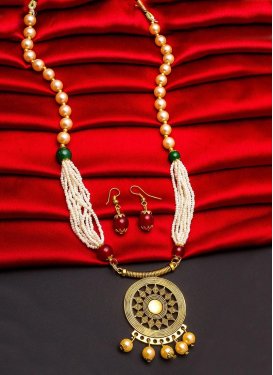 Glorious Gold Rodium Polish Necklace Set For Festival
