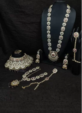 Gold Rodium Polish Alloy Beads Work Bridal Jewelry