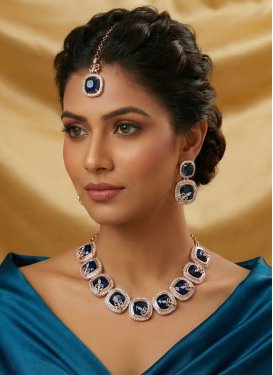 Gold Rodium Polish Alloy Necklace Set